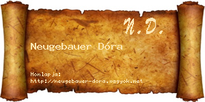 Neugebauer Dóra névjegykártya